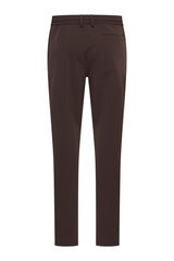 Mi Piace Heren - Men Trousers Pintuck Seam - Espresso