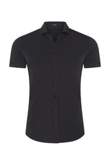 Mi Piace - Men Blouse Short Sleeve - Black