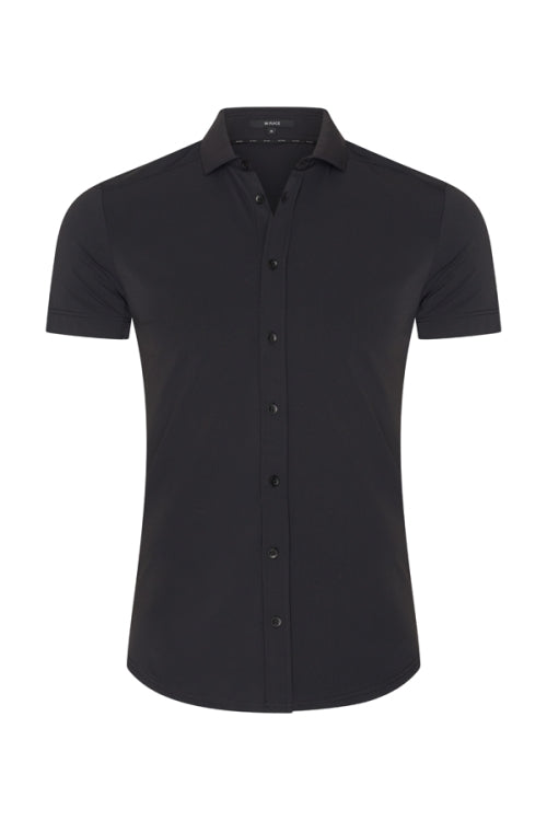 Mi Piace - Men Blouse Short Sleeve - Black