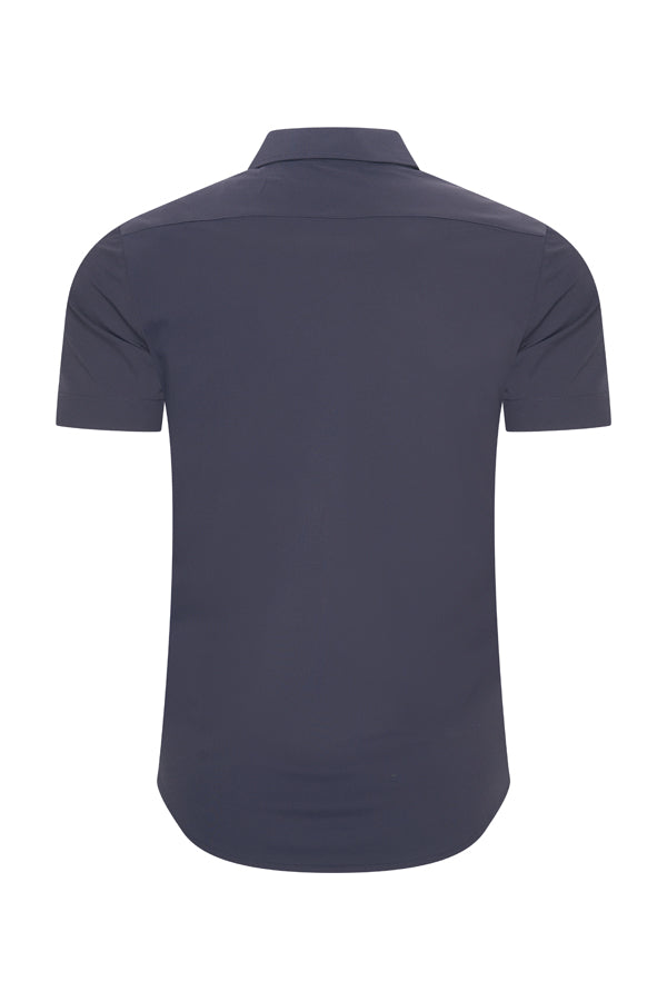 Mi Piace - Men Blouse Short Sleeve - Dark Blue1