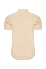 Mi Piace Heren - Men Blouse Short Sleeve - Sand