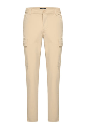 Mi Piace Heren - Trousers Straight Cargo - Sand