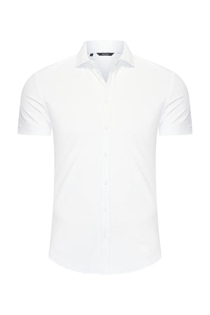 Mi Piace Heren - Men Blouse Short Sleeve - White