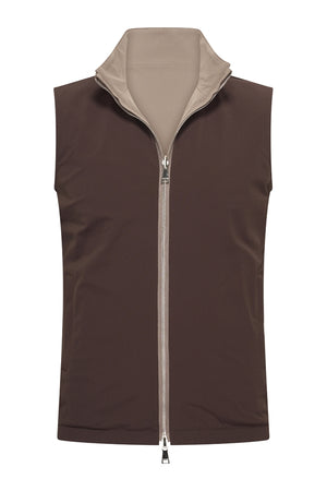 Mi Piace Heren - Men Gilet Tech Reversible - Falcon/Espresso