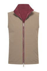Mi Piace Heren - Men Gilet Tech Reversible - Burgundy/Falcon