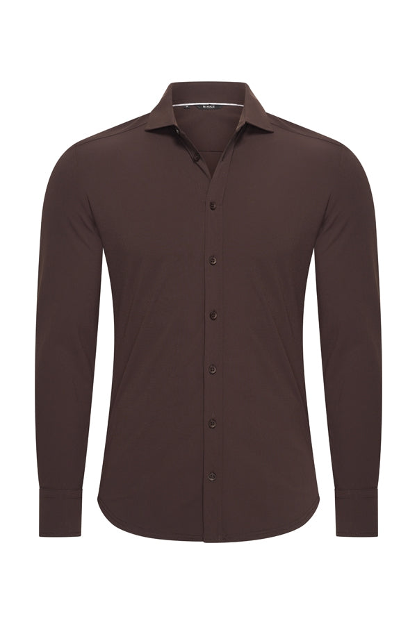 Mi Piace Heren - Men Blouse - Espresso