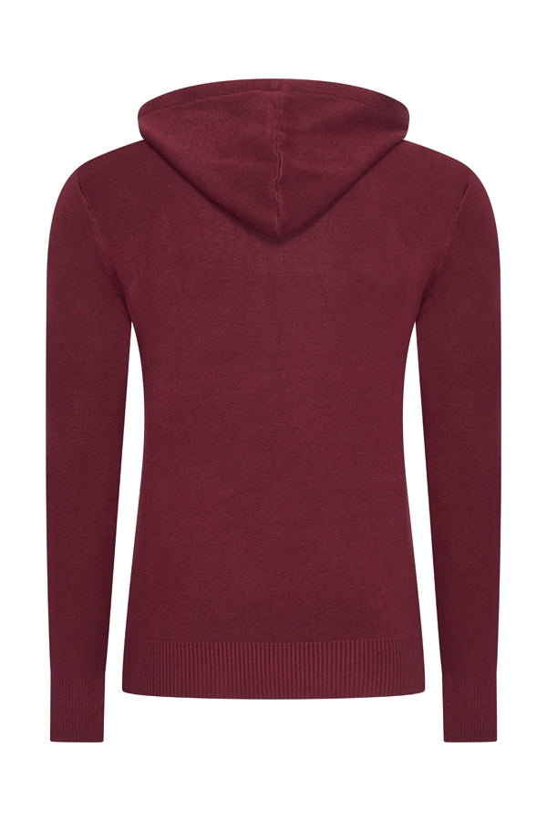 Mi Piace Heren - Men Pullover Hooded - Burgundy