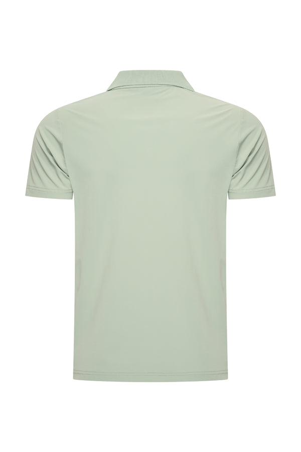 Mi Piace Heren - Men V Neck Polo Shirt - Lily Pad
