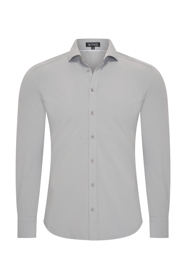 Mi Piace - Men Blouse - Elephant Grey
