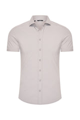Mi Piace - Men Blouse Short Sleeve - Elephant Grey