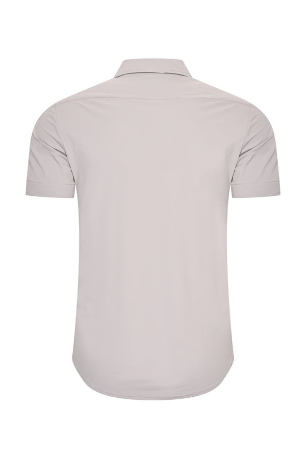 Mi Piace - Men Blouse Short Sleeve - Elephant Grey1