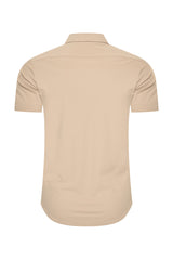 Mi Piace - Men Blouse Short Sleeve - Latte1