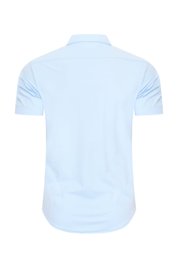 Mi Piace - Men Blouse Short Sleeve - Light Blue1