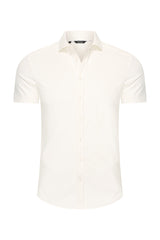 Mi Piace - Men Blouse Short Sleeve - Off White
