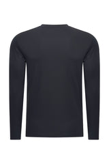Mi Piace - Men Cotton Shirt Long Sleeves - Dark Blue