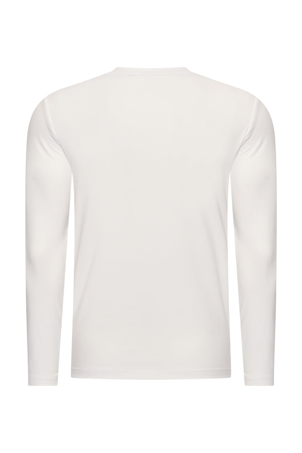 Mi Piace - Men Cotton Shirt Long Sleeves - White