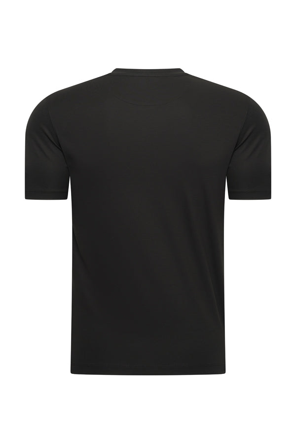 Mi Piace - Men Cotton Shirt Short Sleeves - Black