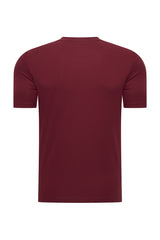 Mi Piace - Men Cotton Shirt Short Sleeves - Burgundy