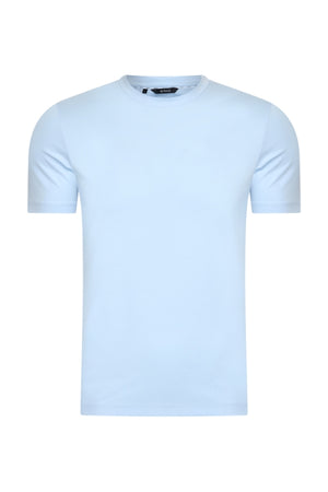 Mi Piace - Men Cotton Shirt Short Sleeves - Light Blue | Morgen in huis!