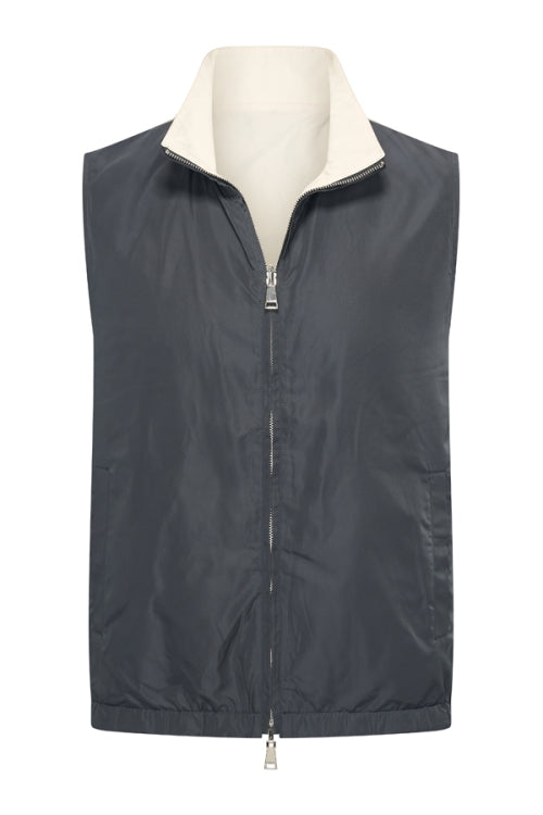 Mi Piace - Men Gilet Tech Reversible - Dark Blue