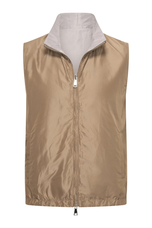 Mi Piace - Men Gilet Tech Reversible - Taupe
