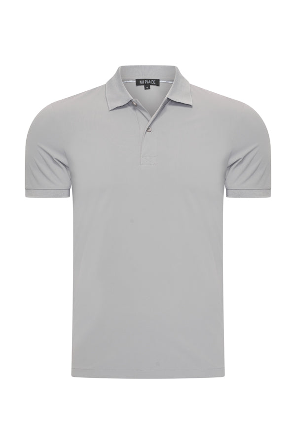 Mi Piace - Men Polo Shirt - Elephant Grey