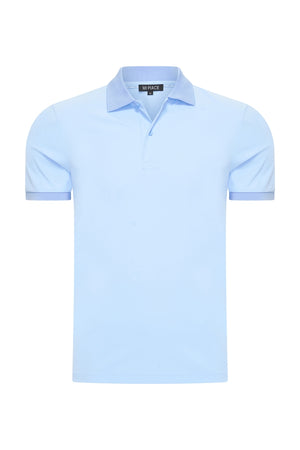 Mi Piace - Men Polo Shirt - Light Blue
