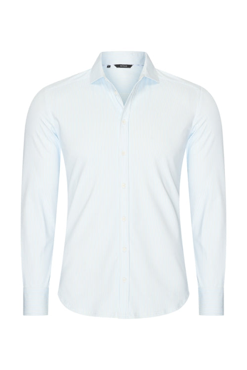 Mi Piace - Men Shirt Cable Print - Blue