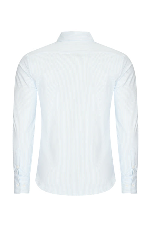 Mi Piace - Men Shirt Cable Print - Blue1