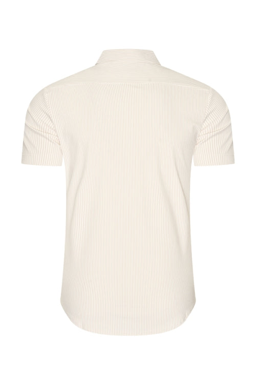 Mi Piace - Men Shirt Cable Print - Latte321