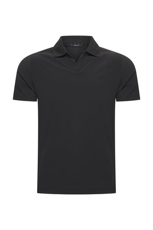 Mi Piace - Men V Neck Polo Shirt - Black