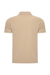 Mi Piace - Men V Neck Polo Shirt - Latte1