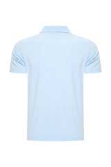 Mi Piace - Men V Neck Polo Shirt - Light Blue1