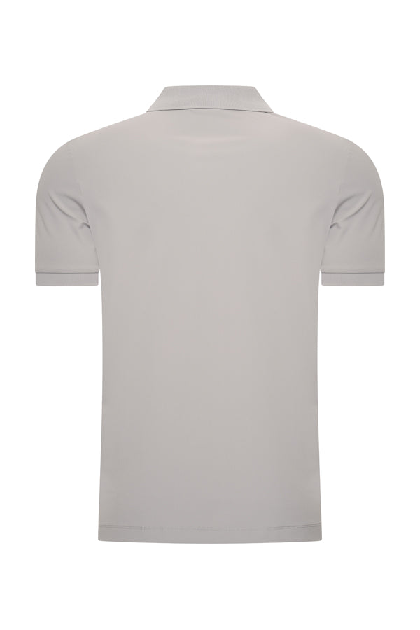 Mi Piace - Men Zip Polo Shirt - Elephant Grey1