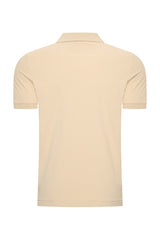 Mi Piace - Men Zip Polo Shirt - Sand1