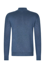 Mi Piace - Men Zip Up Sweater - Blue1