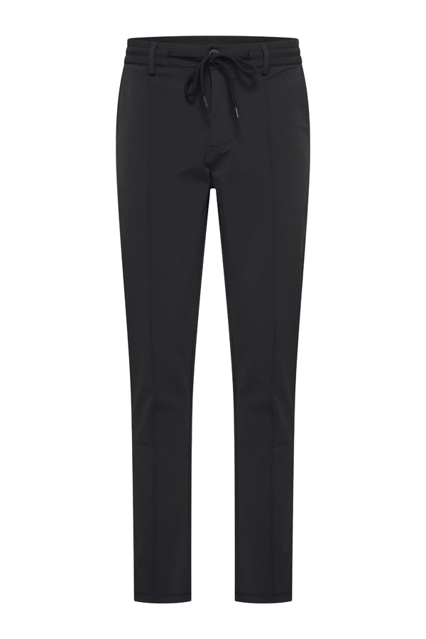 Mi Piace Heren - Men Trousers Pintuck Seam - Black
