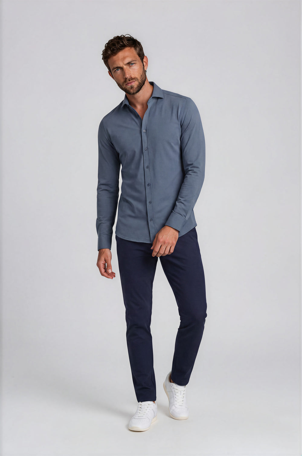 Mi Piace Heren - Men Blouse - Cloud Blue