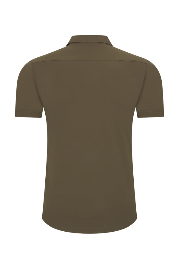 Mi Piace Heren - Men Blouse Short Sleeve - Olive