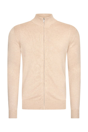 Mi Piace Heren - Men Cardigan Zip - Beige
