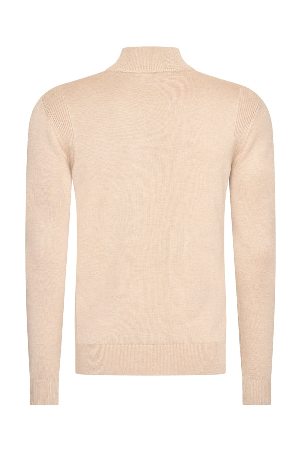 Mi Piace Heren - Men Cardigan Zip - Beige