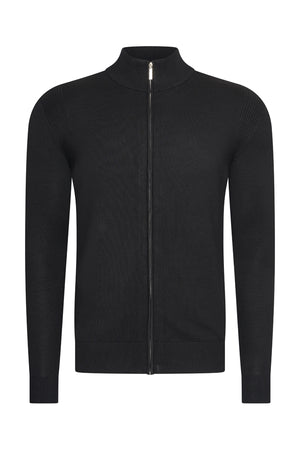 Mi Piace Heren - Men Cardigan Zip - Black