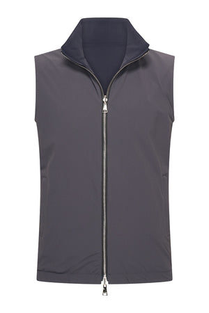 Mi Piace Heren - Men Gilet Tech Reversible - Dark Blue/Grey