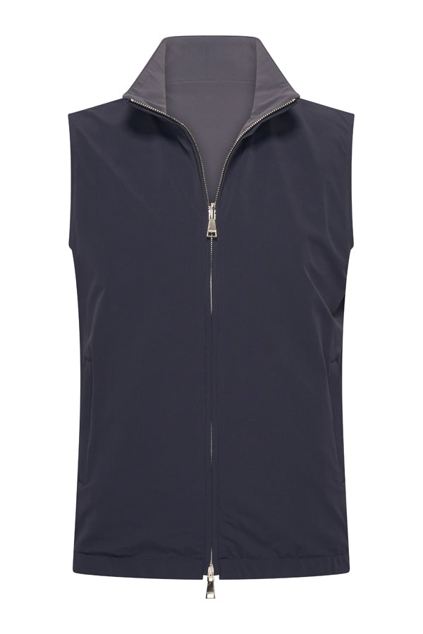 Mi Piace Heren - Men Gilet Tech Reversible - Dark Blue/Grey