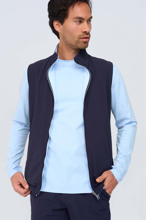 Mi Piace Heren - Men Gilet Tech Reversible - Dark Blue | Light Blue