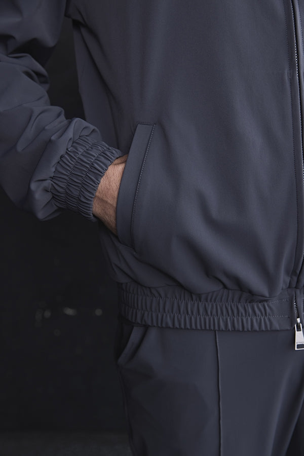 Mi Piace Heren - Men Jack Hooded - Dark Grey