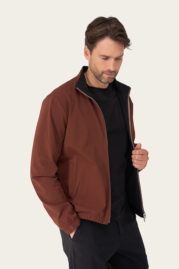 Mi Piace Heren - Men Jacket Reversible -  Brown Stone Black