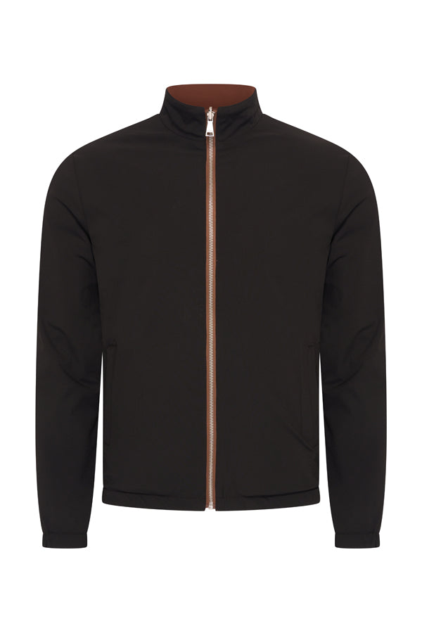 Mi Piace Heren - Men Jacket Reversible -  Brown Stone Black