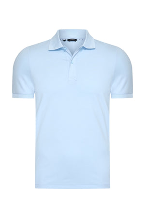 Mi Piace Heren - Men Polo Cotton - Light Blue 1