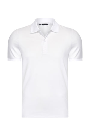 Mi Piace Heren - Men Polo Cotton - White 1